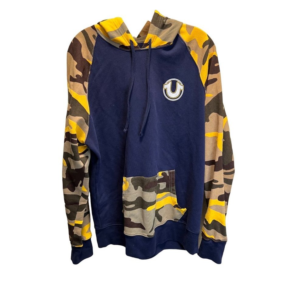 True religion Pullover Camo  Hoodie Size Large